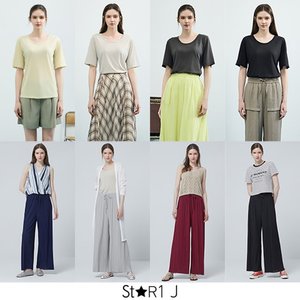 스타일제이 린넨 티셔츠 4종 + 무지 플리츠 팬츠 4종