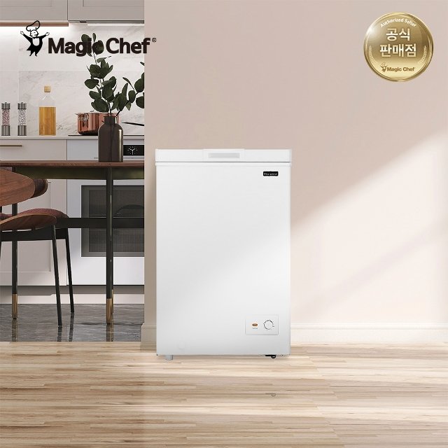 매직쉐프 심플 100L 냉동고 화이트 미니 소형 급속 냉동 MCF-H1000W