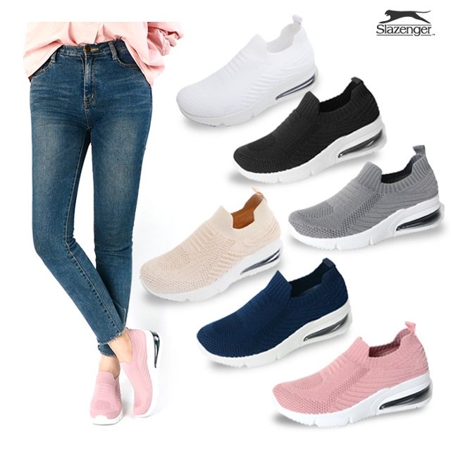 [슬레진저]여성 키높이효과 삭스에어슬립온 SL327 6종택1