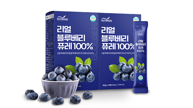 뉴트리너스 리얼 블루베리 퓨레 100 (20ml x 14포) 2박스