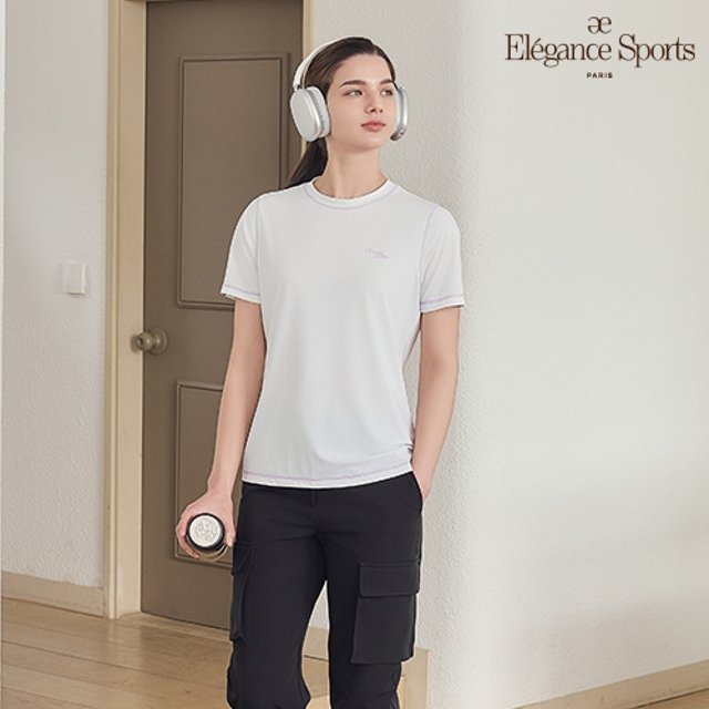 [Elégance Sports] 26SS 여성 냉감 기능성 쿨 메쉬 라운드 티셔츠 4종