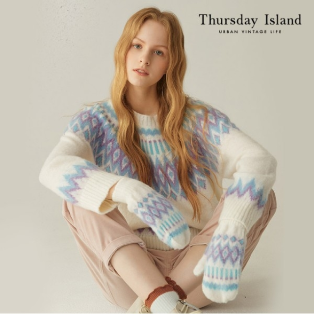 [써스데이아일랜드]여성 펀치카 풀오버T208MSW238W_P329998780