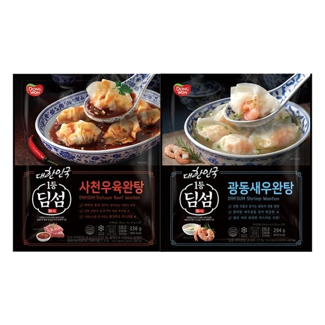 딤섬 사천우육완탕 336g x 6봉/광동새우완탕