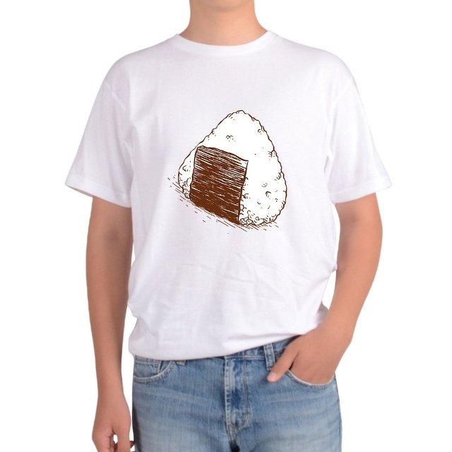 반팔 라운드티 삼각김밥 편의점 간단음식 (WFI9LEO)