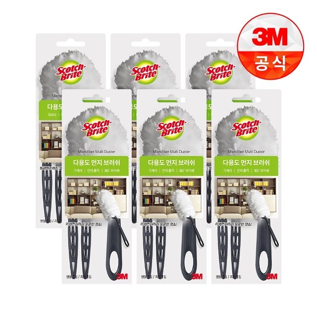 [3M]뉴 다용도 먼지떨이/브러쉬 핸들 + 리필 1입 X 6개