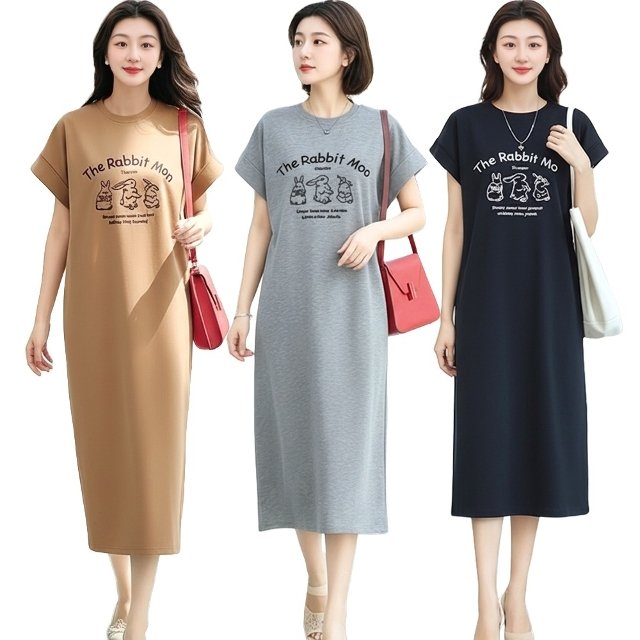 쉐바 레빗 스판 원피스 3종