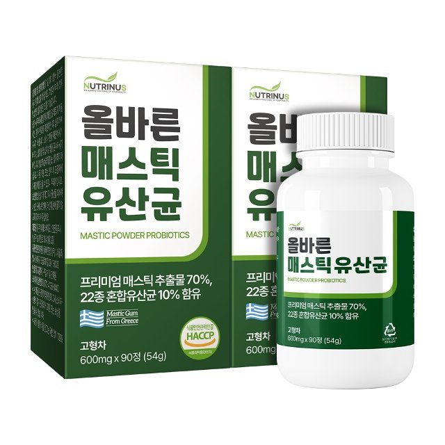 뉴트리너스 올바른 매스틱 유산균(600mg x 90정) 2통