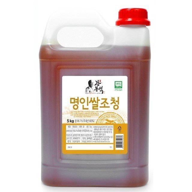 강봉석 명인 쌀조청 5kg / 제32호 대한민국 조청 식품명인 / 국내산 쌀 엿기름 / 물엿 쌀엿 올리고당