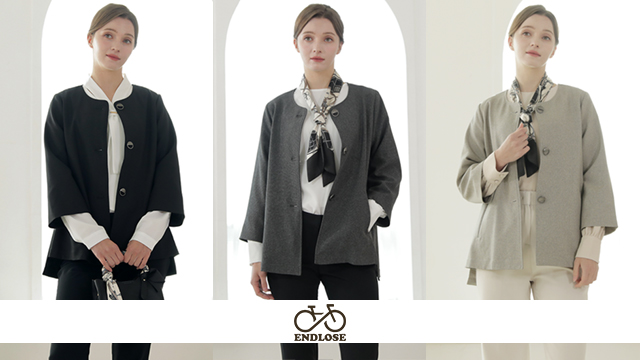 26SS 엔드로제 스카프 노카라 자켓 1종