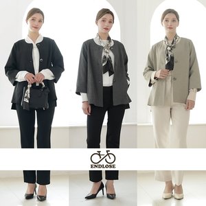 26SS 엔드로제 스카프 노카라 자켓 1종