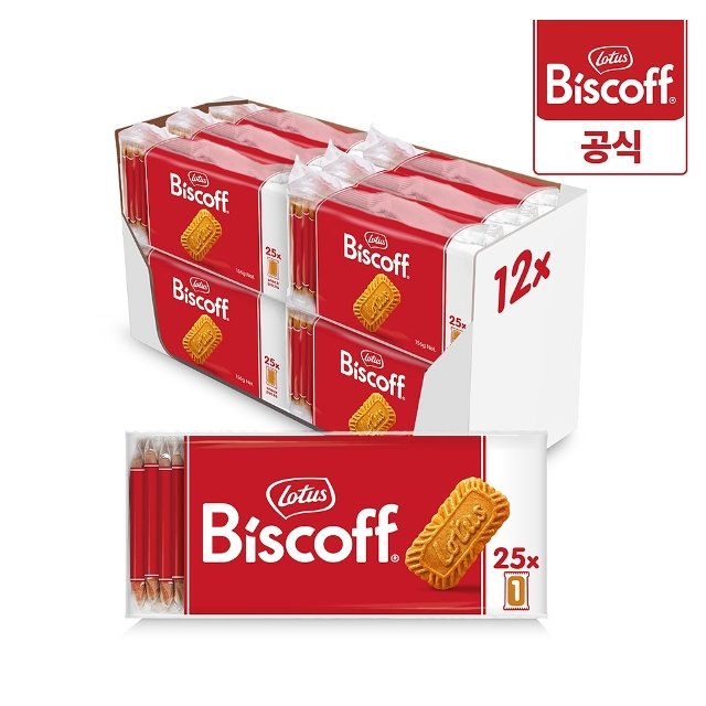 로투스 비스코프 비스킷 싱글팩 300개입 (156g x 12개)