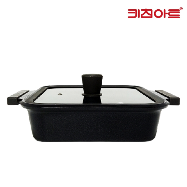 키친아트 퀸즈 IH 세라믹 코팅 사각 냄비 전골 24cm