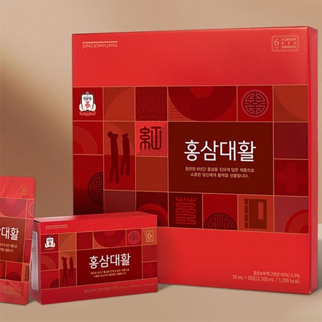 [정관장] 홍삼대활 70ml x 30포 + 쇼핑백 포함