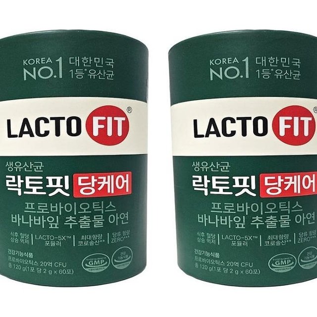종근당 락토핏 당케어 혈당 생유산균 60포 2통 4개월분 x2SET(LC)