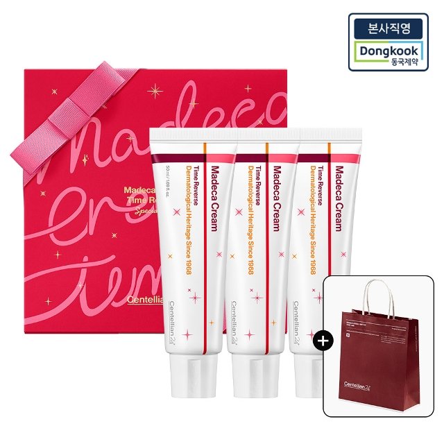 [본사직영] 마데카크림 타임리버스 선물세트 샤이닝 마데카 에디션 (50ml 3개입)+쇼핑백