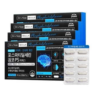 팔레오 닥터스노트 포스파티딜세린 징코 PS 4박스 4개월분