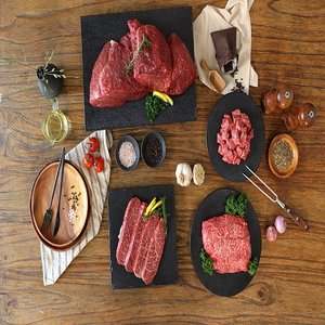 [만블링] 1++ 한우 선물세트(한우 구이 150g x 4팩 + 한우 불고기 200g x 2팩 + 한우 국거리 200g  x 1팩) (총 7팩 / 1.2 kg)
