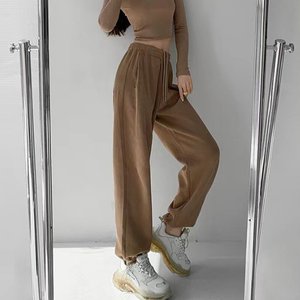 [제라카] 여자 와이드 밑단 스트링 조거팬츠 편한 밴딩바지 MDP073