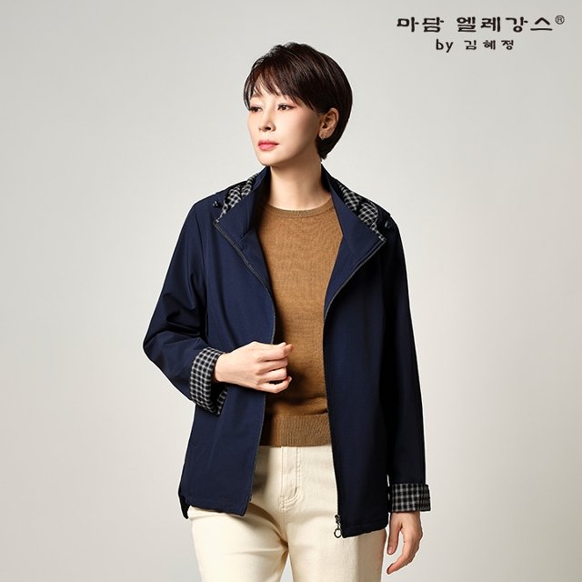 26FW 마담엘레강스 노팅힐 체크 후드 트렌치 1종