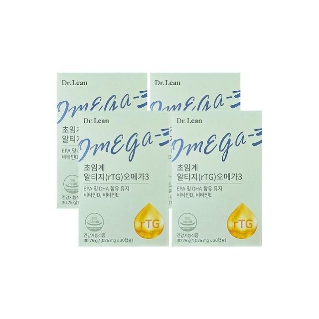 닥터린 초임계 알티지 오메가3 1025mg x30캡슐x4박스