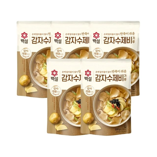백설 감자 수제비 가루 500g x5개