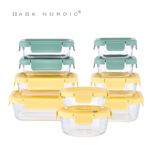 (50프로 세일) AGK 에어락 내열유리 밀폐용기 10종