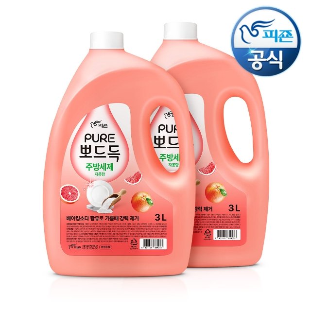 퓨어 뽀드득 대용량 주방세제 3L+3L본품x1개P 추가증정