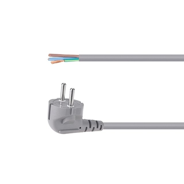 국산 측면 접지코드 10A  (0.75x 3C) 회색 2M
