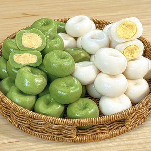 명가삼대떡집 먹으면 복이 오는 굳지 않는 제주송편 모둠녹두볼떡 1kg(18-19알)