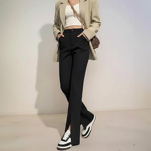 [플로레센스]빅사이즈부츠컷슬릿팬츠