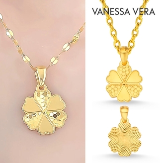 바네사베라 24K순금 GH 럭키클로버 12mm 투웨이 세트