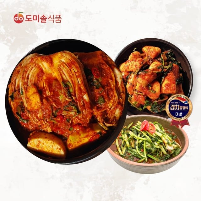 [김치는 도미솔!] 사랑채 포기김치 6kg + 총각김치 2kg + 열무김치 2kg (3종, 10kg)