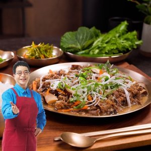 [국내산 소등심+한우사골 육수!] 김하진 국내산 등심 파불고기  300g × 10팩 [총 3kg]