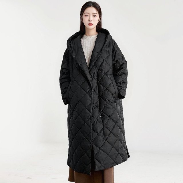 [헬리꽁땡] 퀼팅 후드 롱패딩 (색상선택)