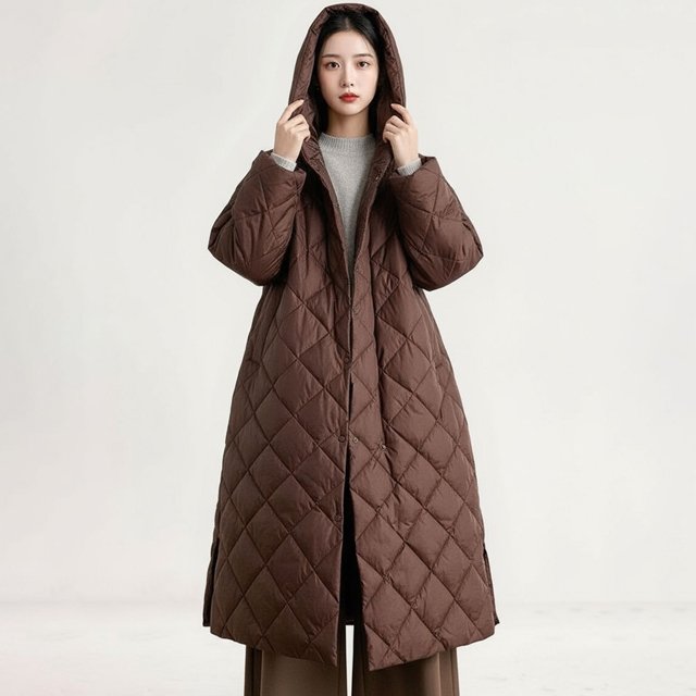 [헬리꽁땡] 퀼팅 후드 롱패딩 (색상선택)