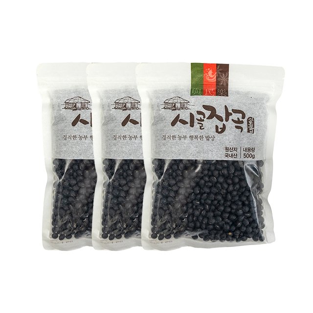 [특등급]2025 콩사랑 서리태콩 500g X 3팩 (총 1.5Kg)