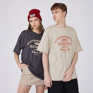 [샵앤] 남녀공용 라운드 레터링 반팔티 WDMS-WSH-TS14477137