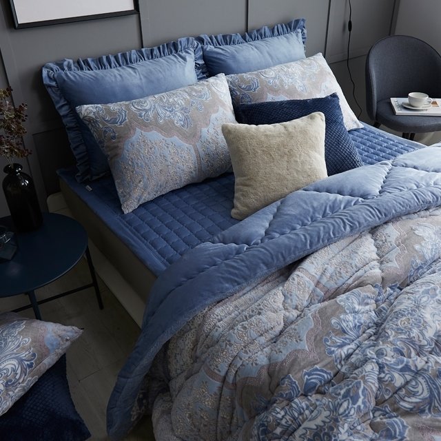 [Q]벨라하우스 극세사 침구 3종세트(이불 + 토퍼 + 베개커버 2장)