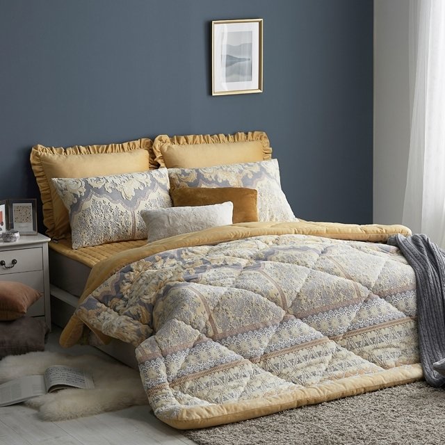 [Q]벨라하우스 극세사 침구 3종세트(이불 + 토퍼 + 베개커버 2장)