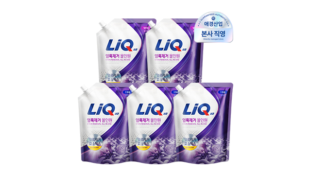 리큐 얼룩제거 올인원 세탁세제 2.1Lx5개 (일반/드럼)