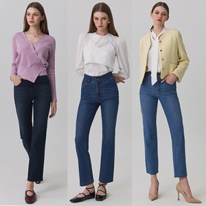 25SS 뱅뱅 봄 여성 라이크라 스트레이트 데님 3종