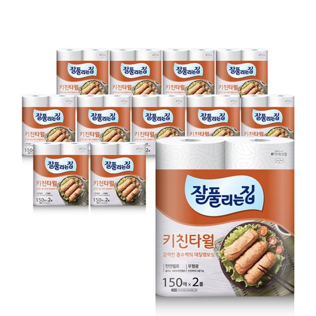 잘풀리는집 키친타올 150매2롤*12팩(총24롤)