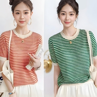 [비니브] 리니아 라운드넥 티셔츠 2종