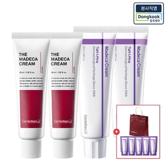 [본사직영]크림 타이트리프팅 50ml 2개+마데카크림 45ml 2개+타이트리프팅 1ml 5매+쇼핑백
