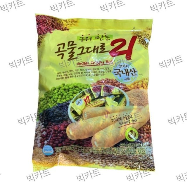 [개미식품] 구워 만든 곡물그대로21 크리스피롤 650g