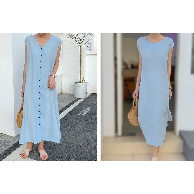 [비니브] 백리스 가디건 투웨이 원피스