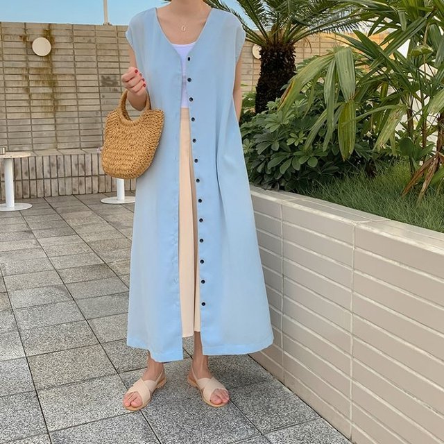 [비니브] 백리스 가디건 투웨이 원피스