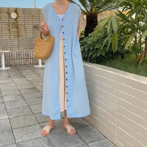 [비니브] 백리스 가디건 투웨이 원피스