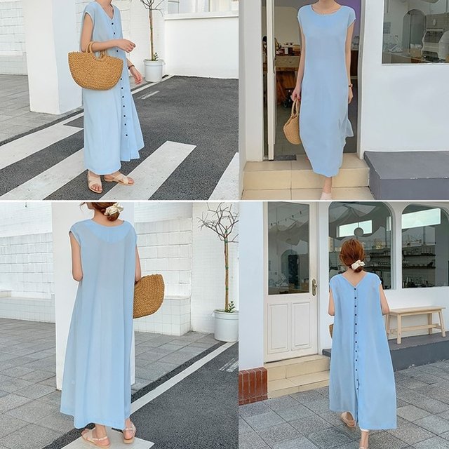 [비니브] 백리스 가디건 투웨이 원피스