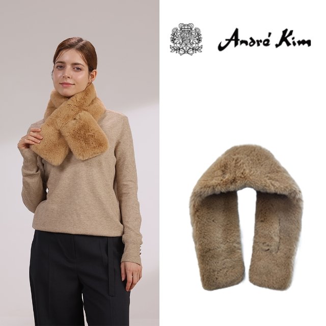 앙드레 김 Faux밍크퍼 넥 워머 2종